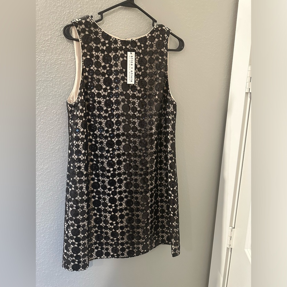 Alice + Olivia Beaded and Sequin Mini Dress NWT - Picture 3 of 6